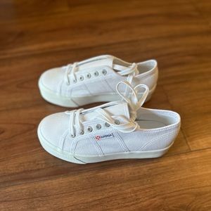 SUPERGA 2790  white platform sneakers